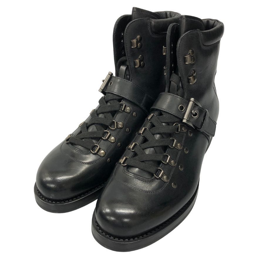 プラダ コンバットブーツ レースアップ ベルト レザー 2T AFD9-2