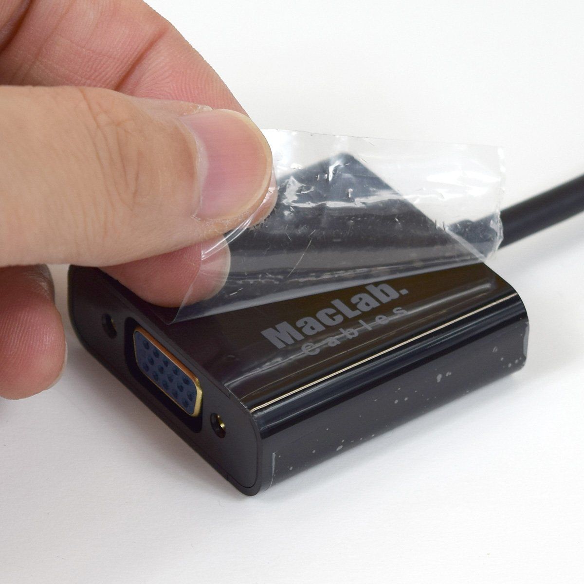  MacLab Thunderbolt VGA 変換 アダプタ ブラック 20 cm Mini Displayport D sub ケーブル 相性 付 サンダーボルト ミニディスプレイポート dsub 15ピン 金メッキ BC MDV 2 BK 変換コネクタ PCケーブル コネクタ