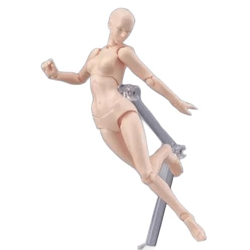 新品 [Finalis] デッサン人形 スタンド付き 漫画 デッサンモデル デッサンドール 全身ドール プレミアムスケッチ人形 素体 模型 キャラクター ポージング フィギュア 男性 女性 モデル (01 女性-ベージュ)