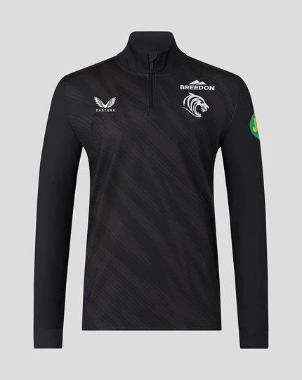 カストレ ラグビー レスター タイガース 2025 2026 1 4 ジップ トレーニング トップ 黒 ブラック 公式モデル 日本未発売