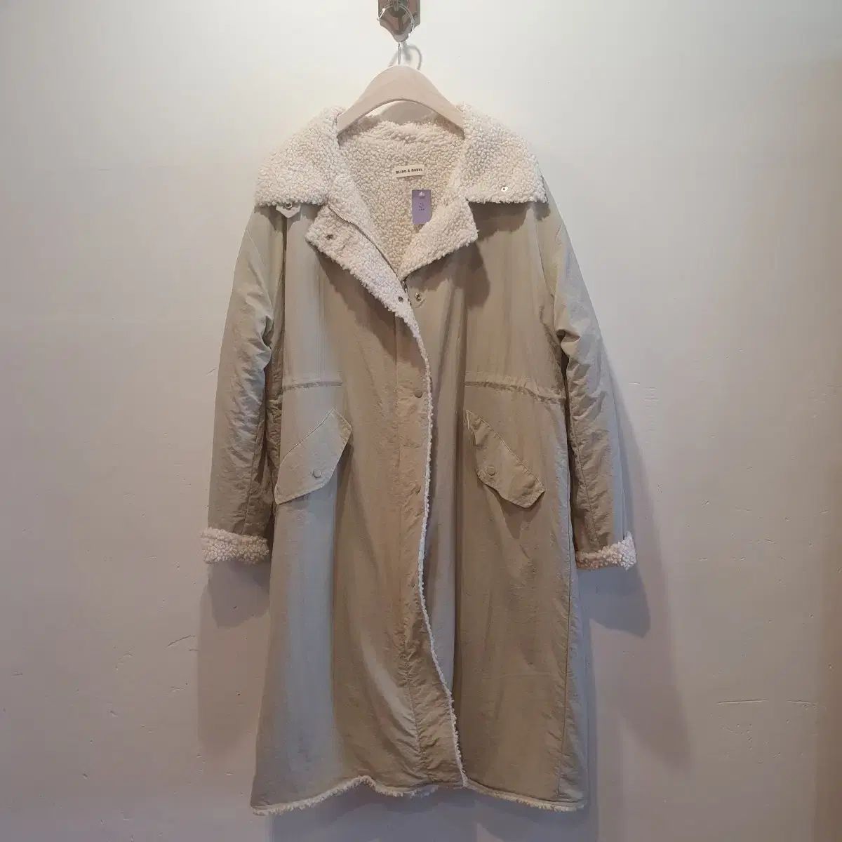 裏地 フリース ロング マウンテンパーカー