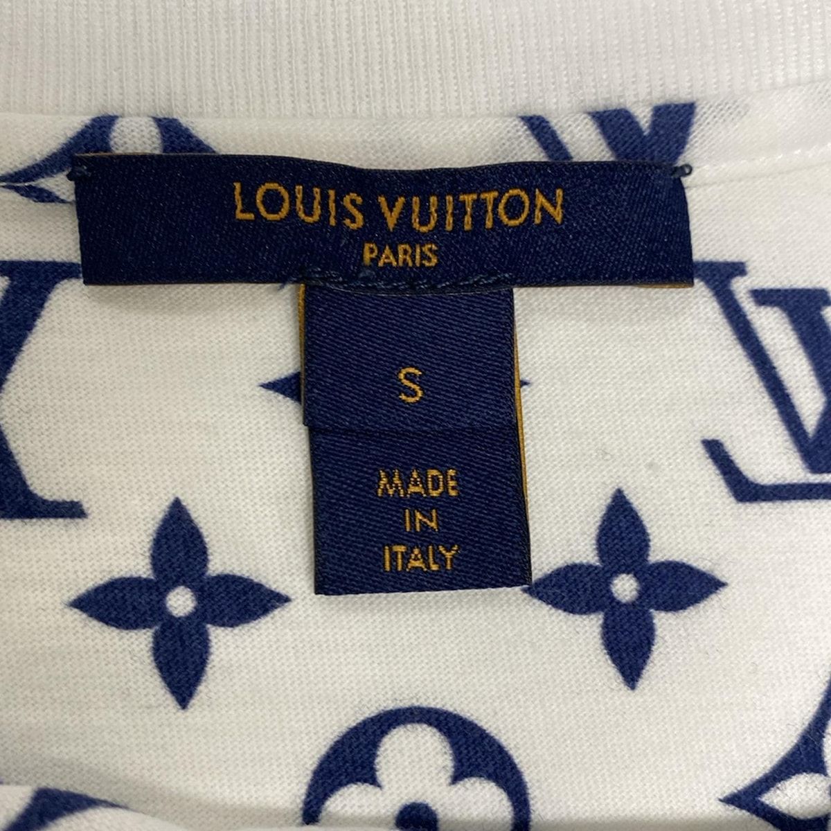 白×ネイビー クルーネック