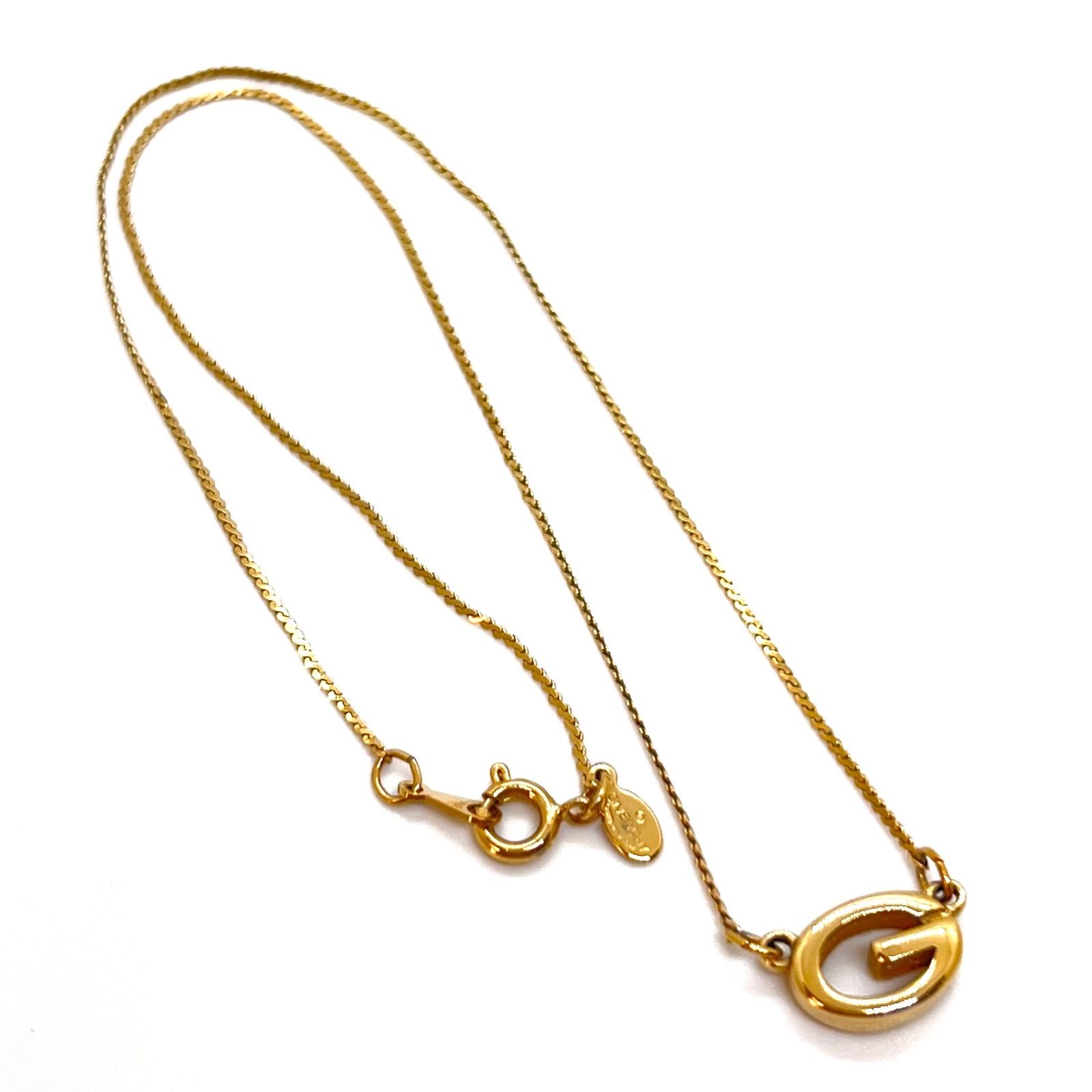 美品☆GIVENCHY ジバンシー ネックレス Gロゴ ゴールド ヴィンテージ