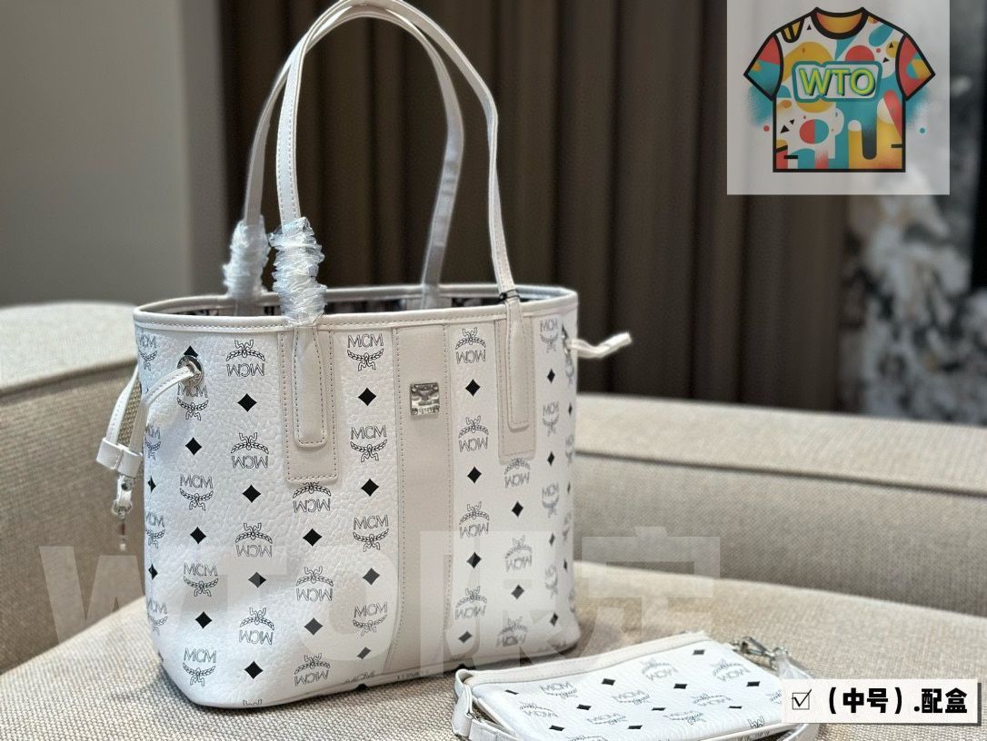 WTO通販 MCM エムシーエム ショッピングバッグシリーズ バッグインバッグ 両面使用 1-WTO輸入-WUQ51