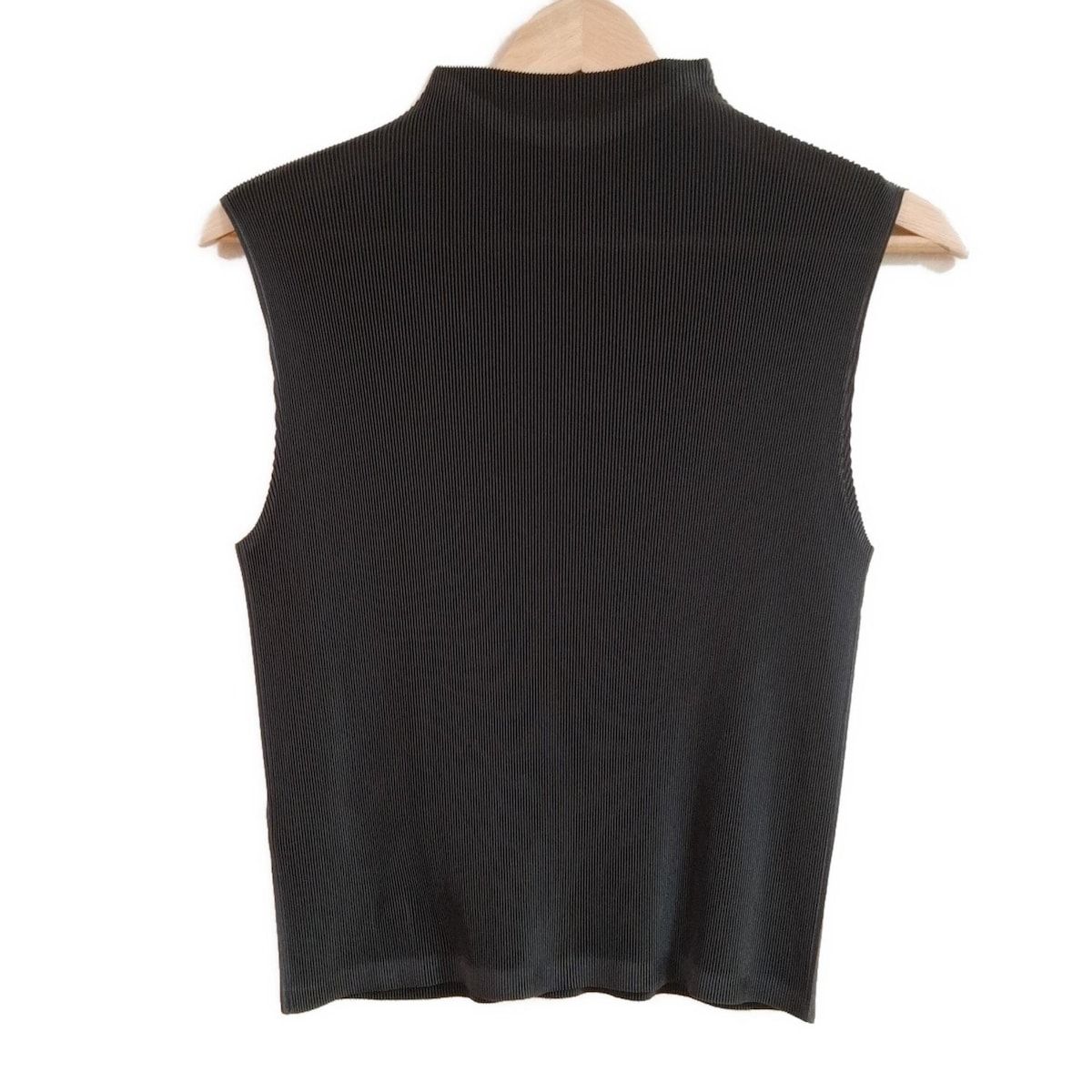 ジュエリー PLEATS PLEASE プリーツプリーズ ノースリーブカットソー サイズ3 L レディース - カーキ ハイネック プリーツ スポーティな