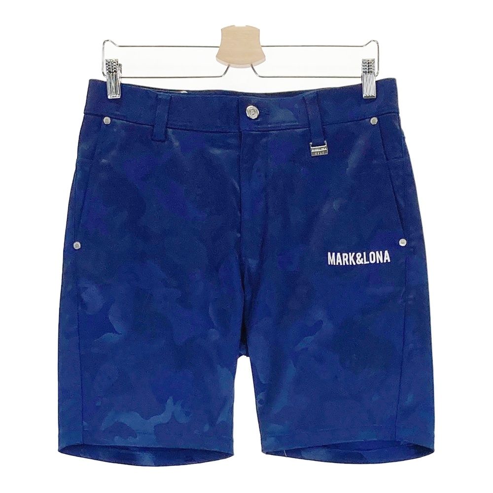 サイズ 46 MARK-LONA マークアンドロナ モデル ハーフパンツ 総柄 ネイビー系 240101492788 ゴルフウェア メンズ ストスト