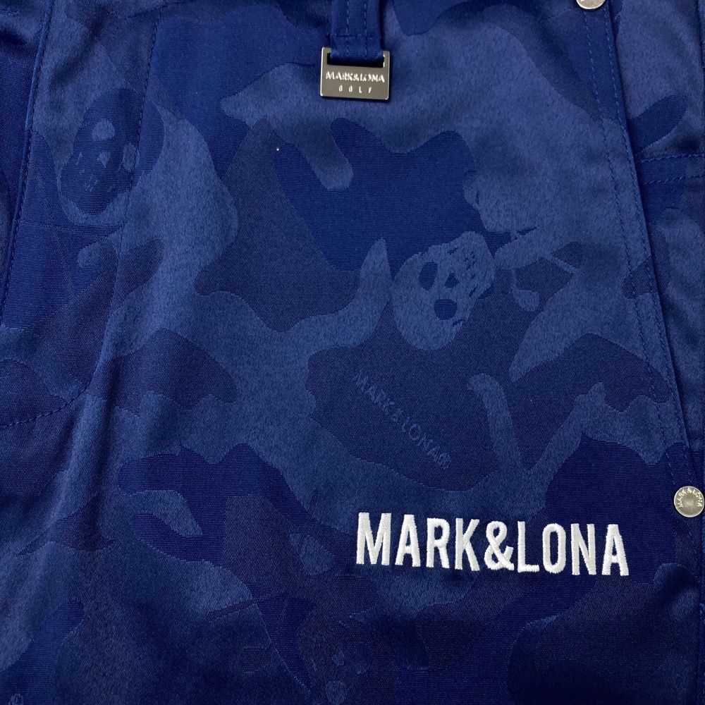 サイズ：46 MARKu0026LONA マークアンドロナ 2025年モデル ハーフパンツ 総柄 ネイビー系 [240101492788] ゴルフウェア メンズ ストスト