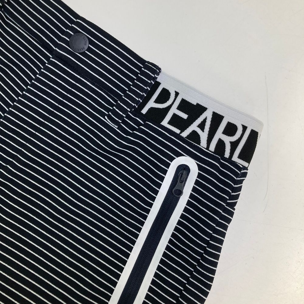  サイズ 1 PEARLY GATES パーリーゲイツ モデル ストレッチ ショートパンツ ボーダー柄 ネイビー系 ゴルフウェア レディース ストスト パンツ レディースウェア