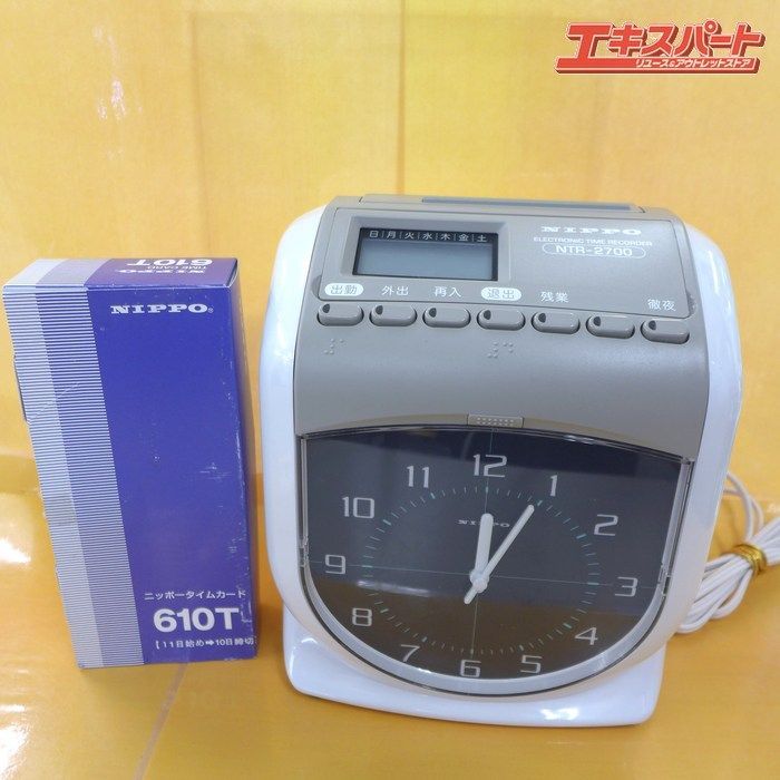 NIPPO NTR-2700 電子タイムレコーダー ニッポー NIPPO タイムレコーダー NTR-2700 タイムカード100枚