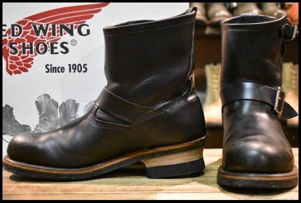 レッドウィング 2973 ショート　エンジニアブーツ　黒　廃盤　US7 8D 箱付 良品 06年】レッドウィング 2973 ショート エンジニア 黒