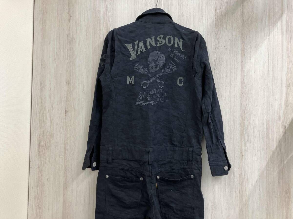 VANSON オーバーオール・オールインワン つなぎ ブラック ネイビー S