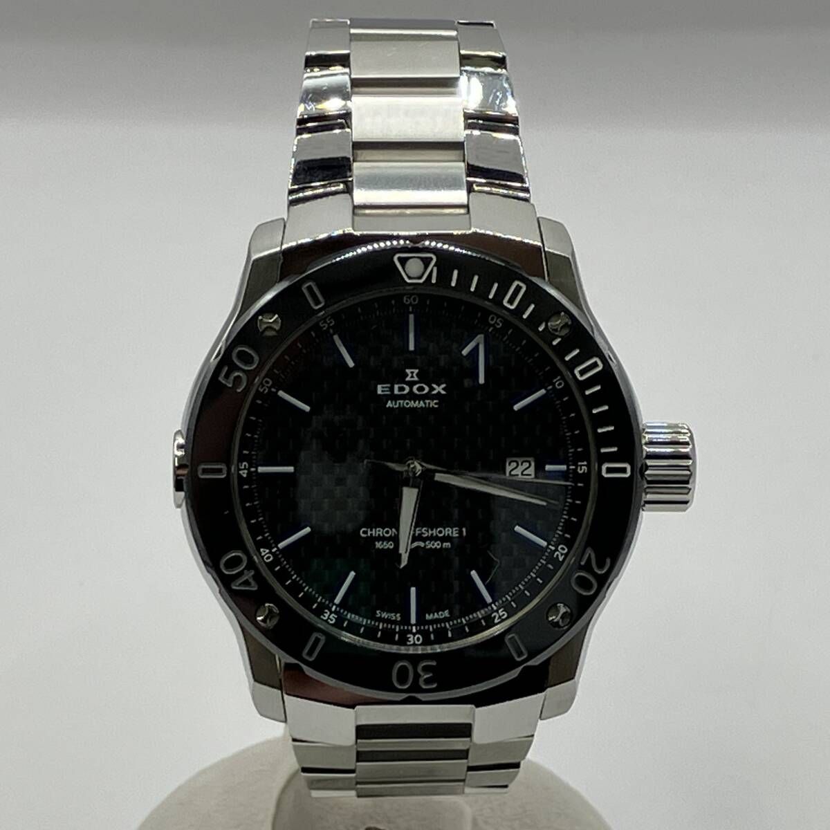 稼働品 EDOX エドックス 80099-33M-NIN3 クロノオフショア1 プロフェッショナル 自動巻き 腕時計 付き