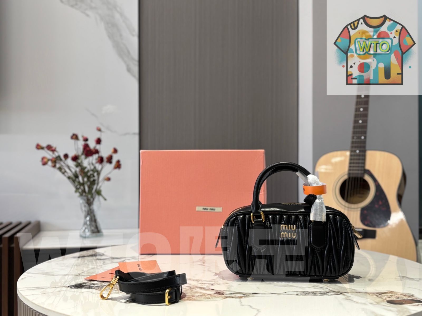 WTO通販 Miu Miu ミュウミュウ ボウリングバッグアップグレード版 ボックス付きで多用途に対応1-WTO輸入-LNU68