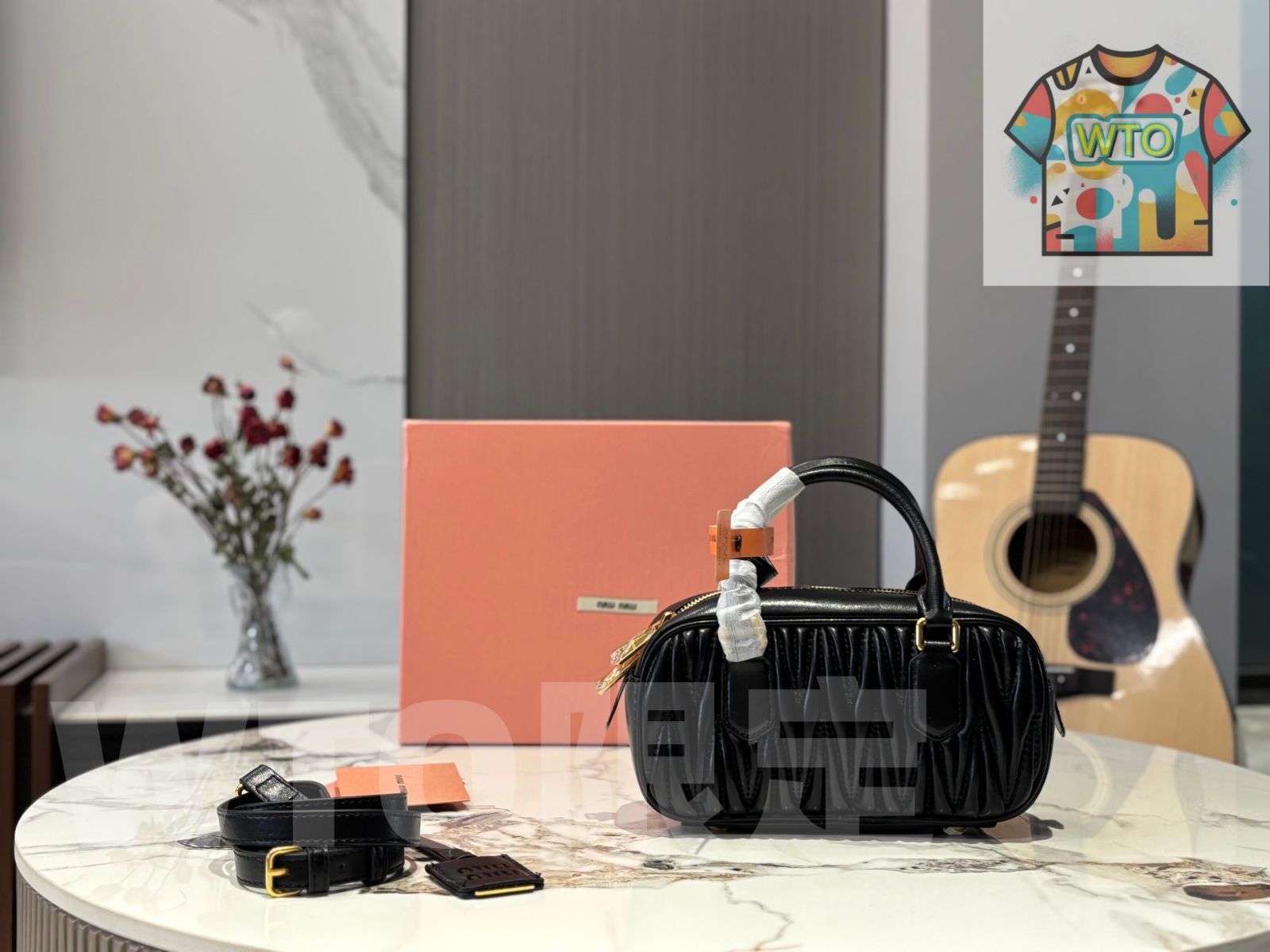 WTO通販 Miu Miu ミュウミュウ ボウリングバッグアップグレード版 ボックス付きで多用途に対応1-WTO輸入-LNU68