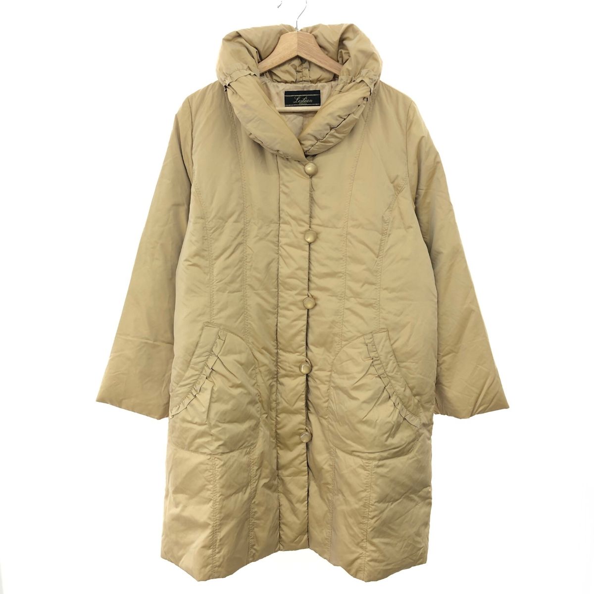 LEILIAN レリアン ダウンコート サイズ:13+ ベージュ レディース
