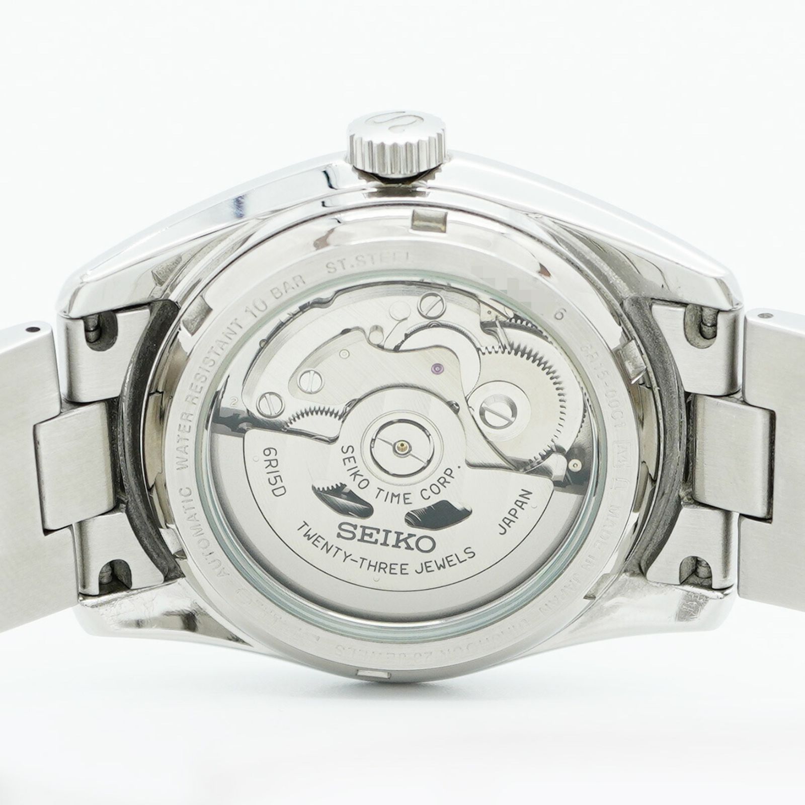  セイコー メカニカル 6 R 15 00 C 1 黒文字盤腕時計 メンズ 自動巻き時計 腕時計(アナログ)