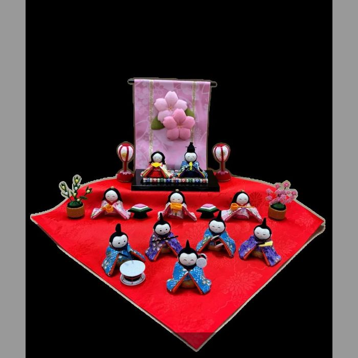 花几帳付わらべ雛１０人揃い rh 272 s