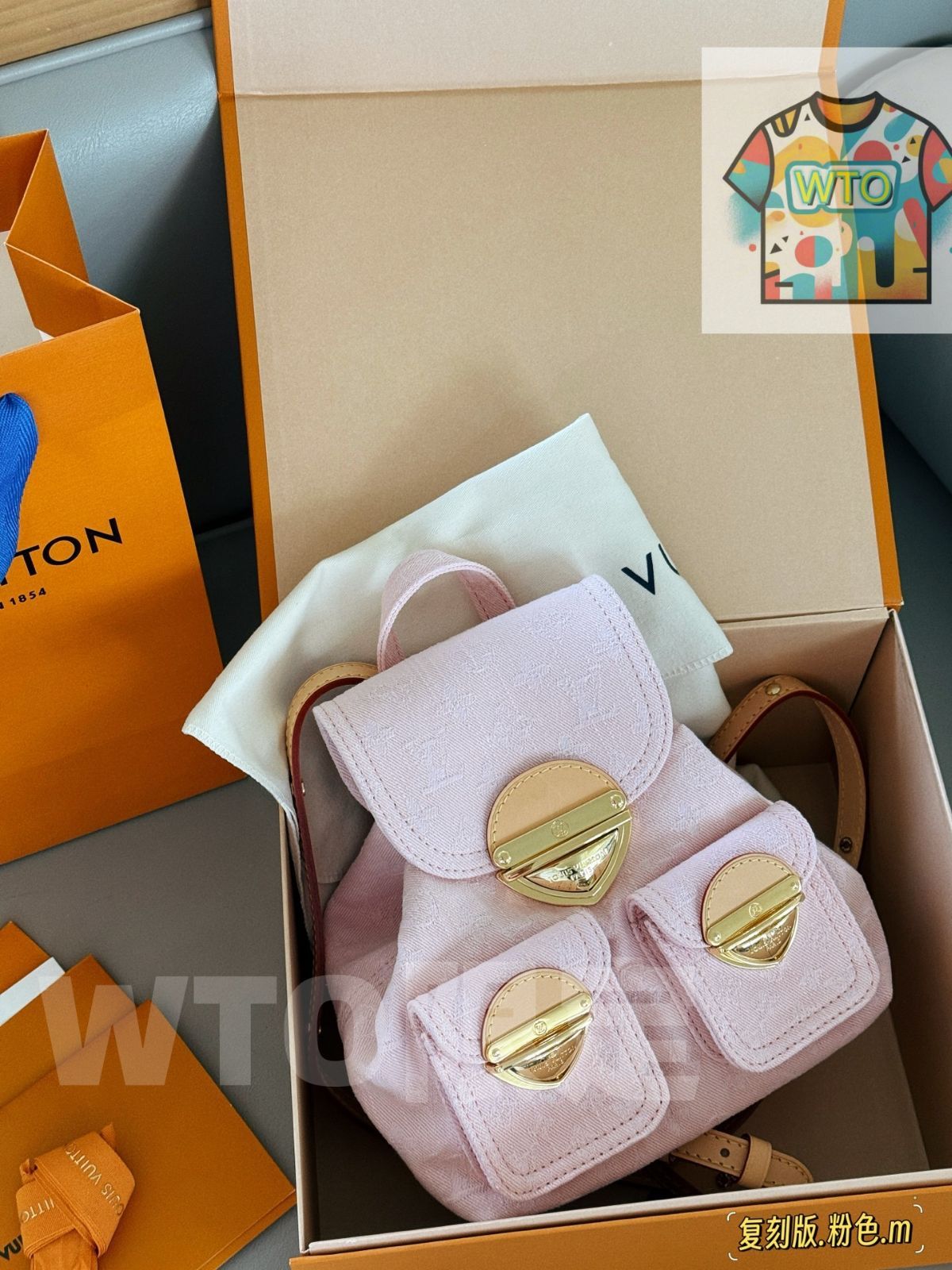 WTO通販 Louis Vuitton ルイヴィトン ヴェネツィアデニムショルダーバッグ ボックス付きで可愛らしいデザイン1-WTO輸入-ROV80