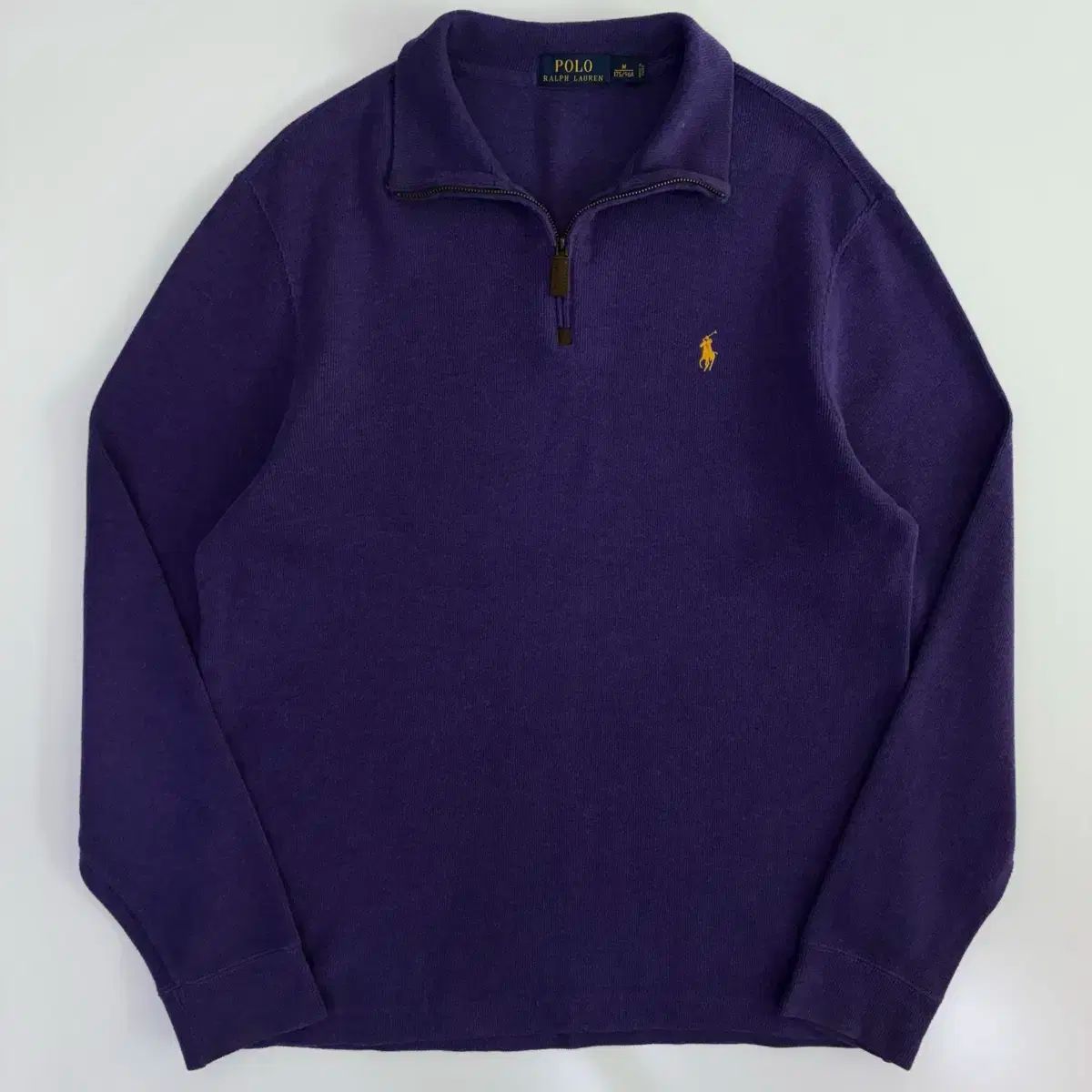 POLO ポロ ラルフローレン 刺繍 コットン パープル ハーフジップ