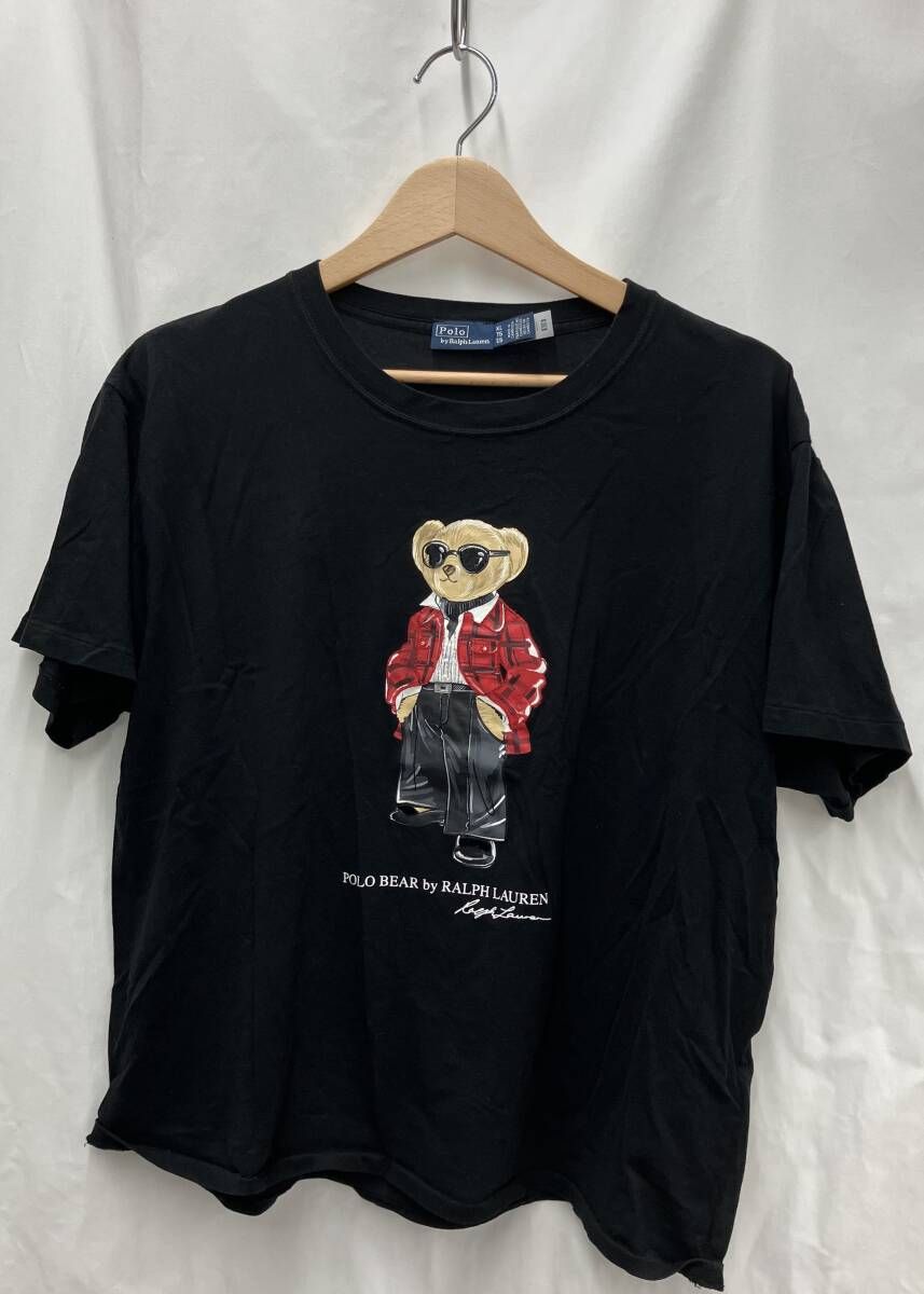 POLO RALPH LAUREN ポロベア ジャージーT ブラック XLサイズ レディース ポロラルフローレン