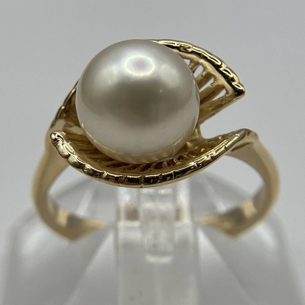 K18 18金 イエローゴールド 8号 総重量約 3.4g リング 指輪 本体のみ