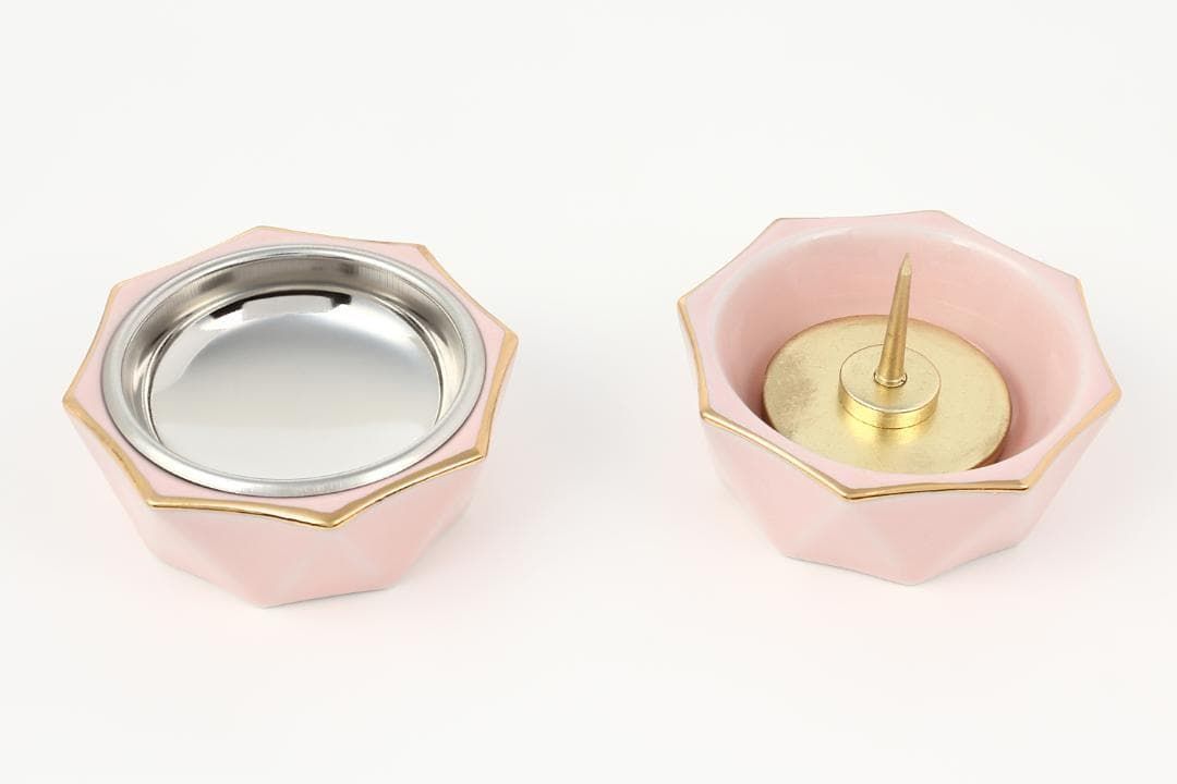 きらら 5具足セット 香炉 花立て 火立て 茶湯器 仏飯器 ピーチ ペット用