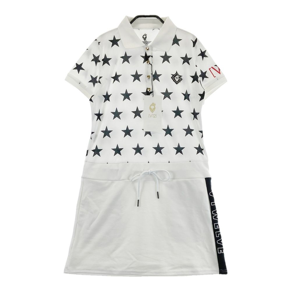 サイズ 1 V12 ヴィトゥエルヴ 半袖ワンピース 星柄 ホワイト系 240101559210 ゴルフウェア レディース ストスト