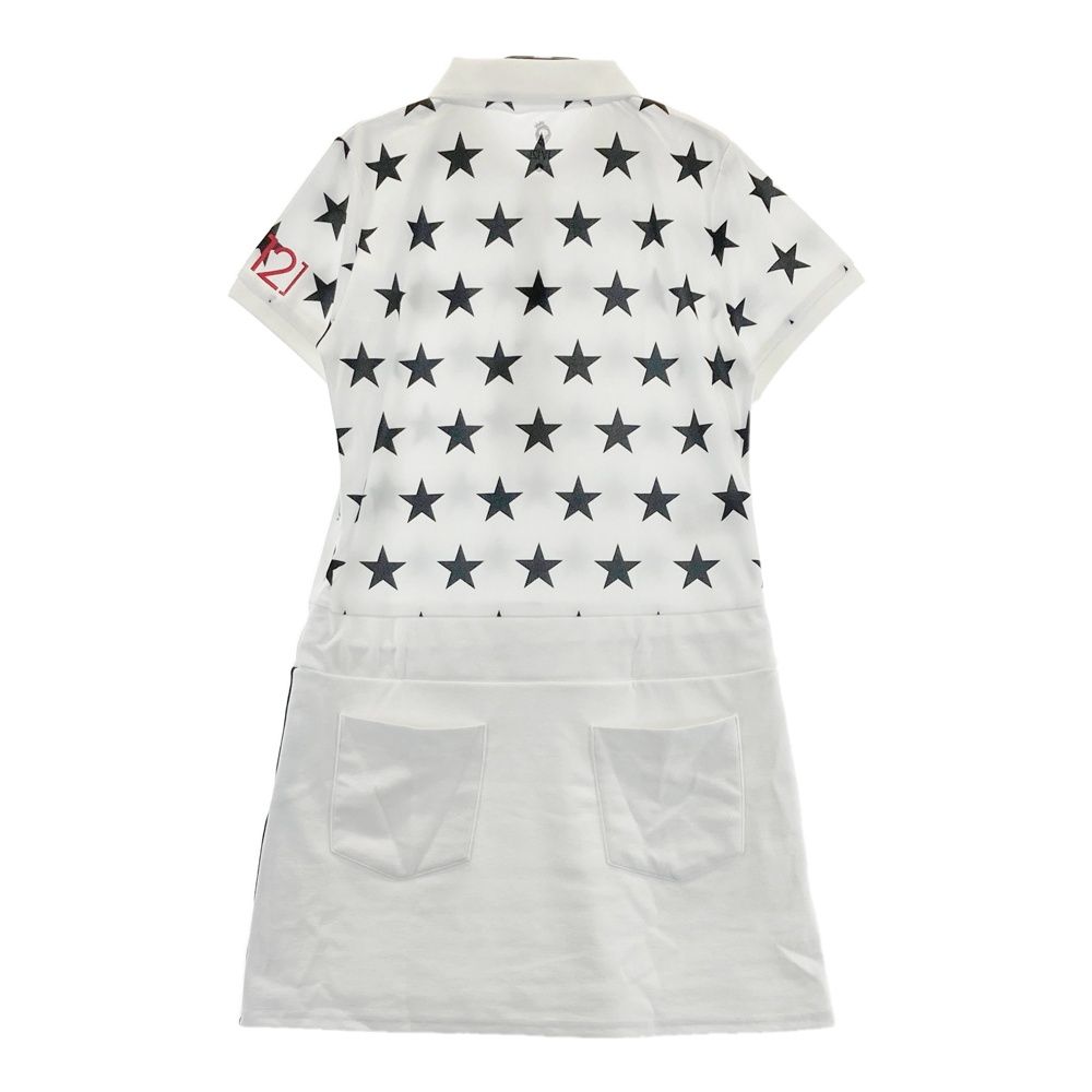 サイズ 1 V 12 ヴィトゥエルヴ 半袖ワンピース 星柄 ホワイト系 ゴルフウェア レディース ストスト