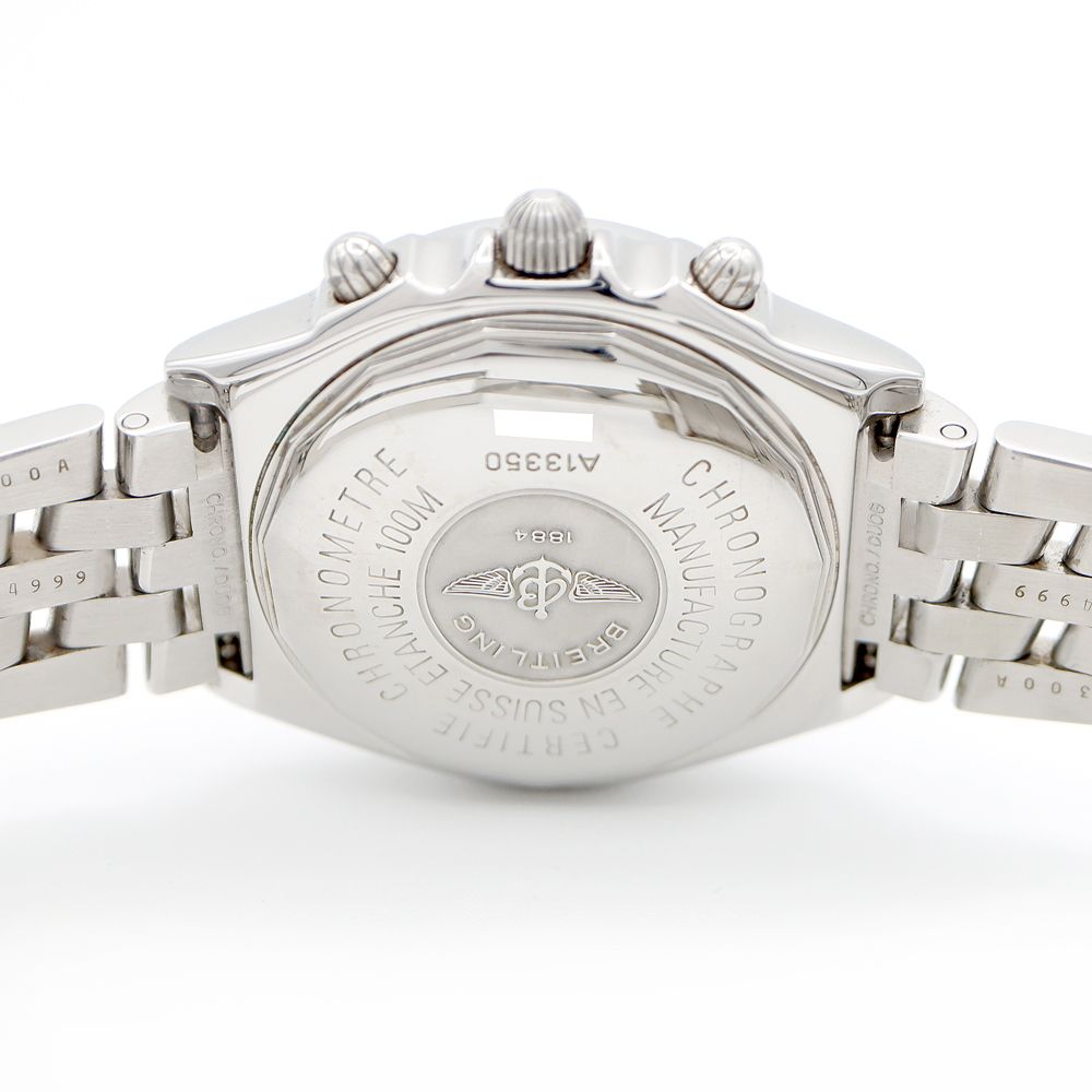  内部点検済 BREITLING ブライトリング クロノマット ブラックバード A13350 デイト クロノグラフ 100m防水 黒 ブラック SS ステンレス メンズ 自動巻き 6ヶ月保証 腕時計 自動巻き時計 腕時計(アナログ)