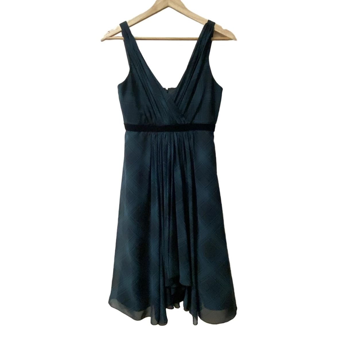 グレースコンチネンタル ワンピース サイズ36 S レディース - ダークグリーン×グリーン×黒 ノースリーブ ひざ丈 チェック柄