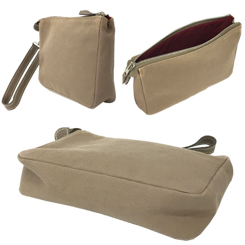 HERMES エルメス ポーチ リストレットポーチ キャンバス×レザー エトープ 小物入れ aq11937