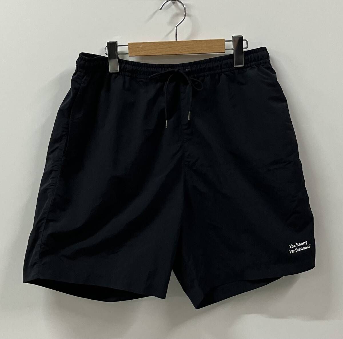 ENNOY エンノイ SS21BRENPT06LV ハーフ綿パン サイズL ネイビー ナイロン