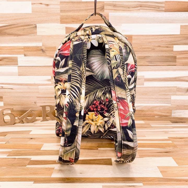  アミアレクサンドルマテュッシ ボタニカル リーフ キャンバス リュック 緑×黒 A グリーン×ブラック バックパック リュック バックパック バッグ