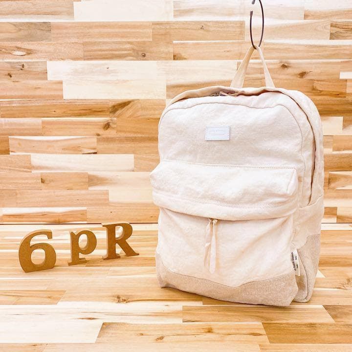 稀少 アルテポーヴェラ キャンバス リュック バックパック オフホワイト 白 A4サイズ バックパック