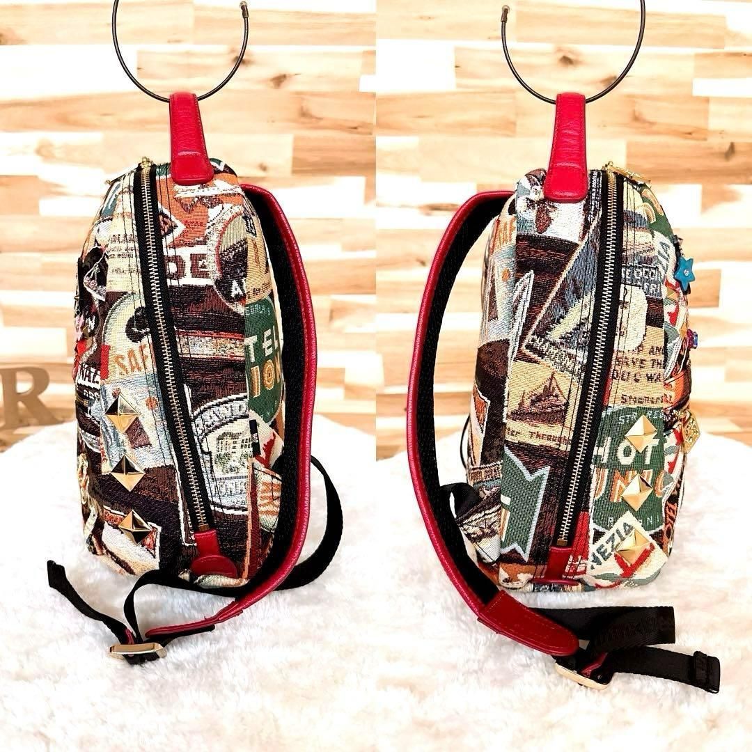 シンクビー】パスポートキャット 猫 ネコ リュック 刺繍ゴブラン 