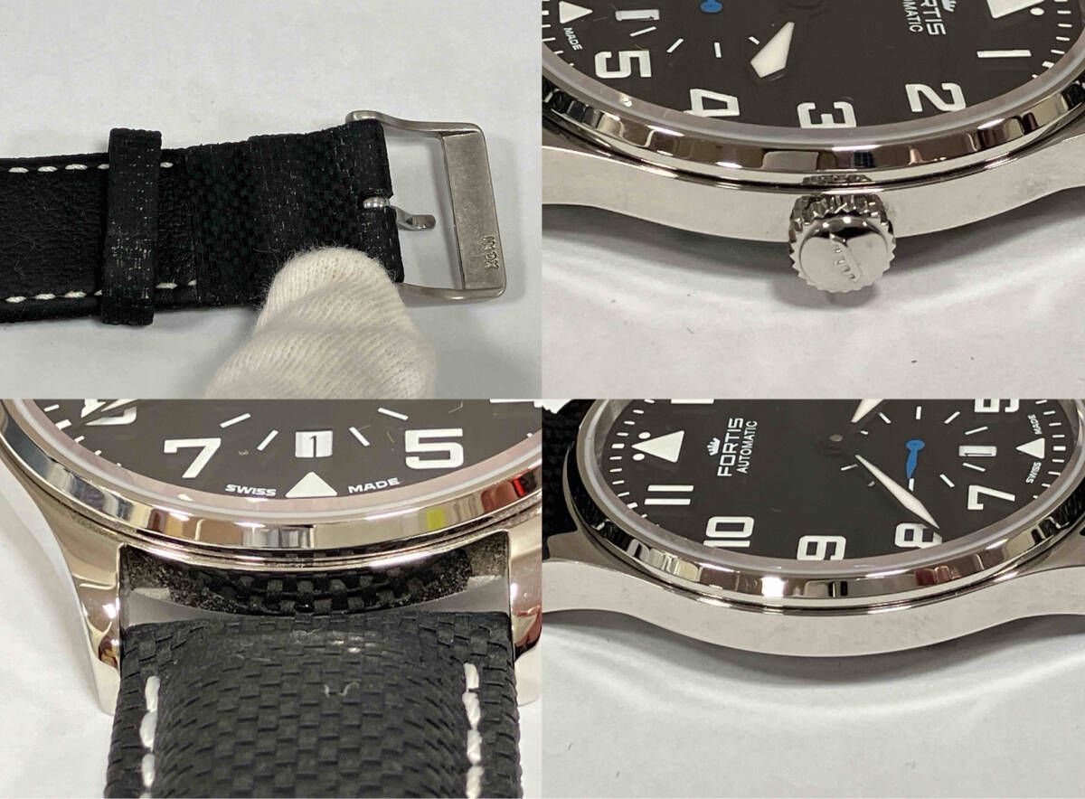  FORTIS 901 20 165 デイト 黒文字盤 時計 腕時計(クォーツ) 腕時計(アナログ)