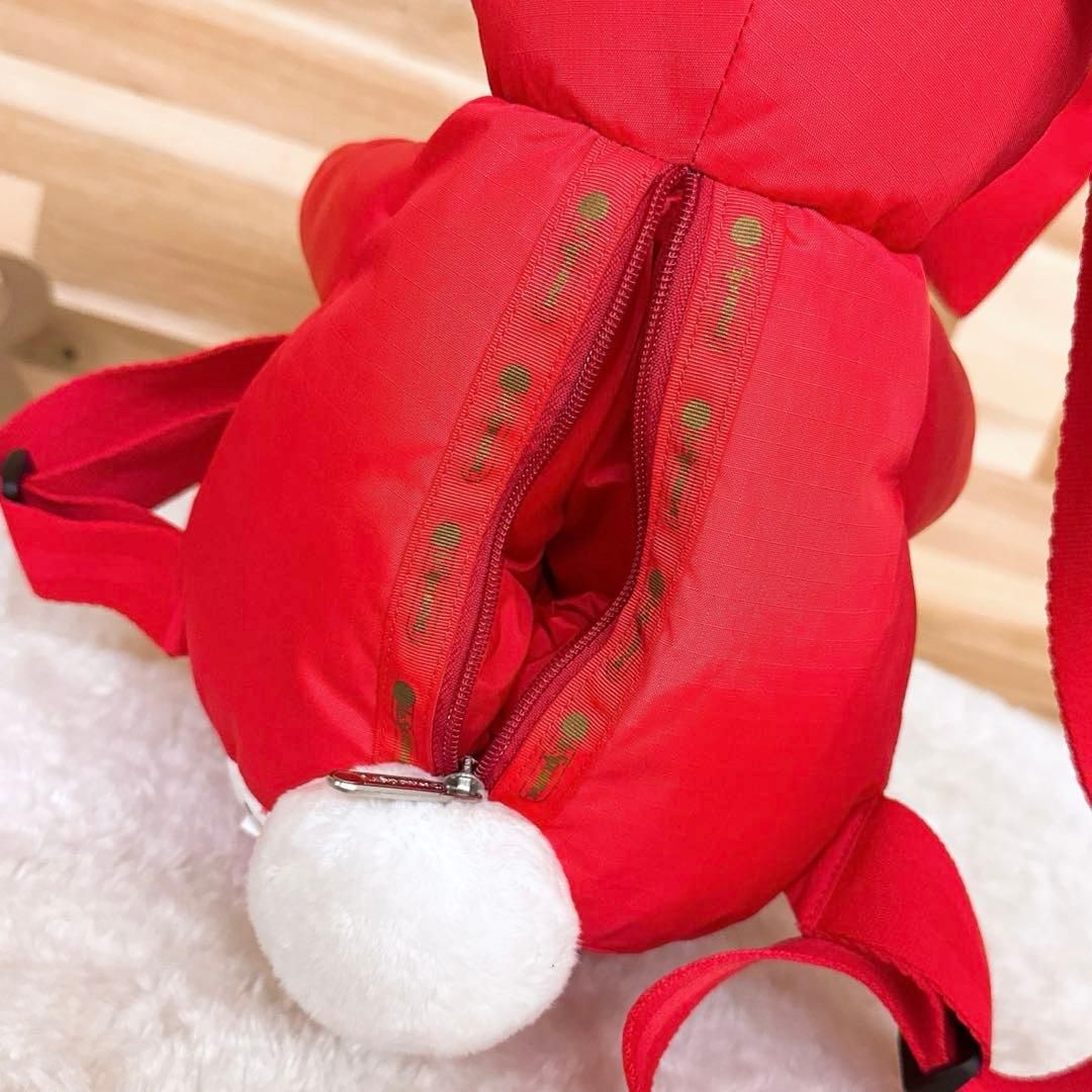 レスポートサック 立体3Dうさぎ ラビット ぬいぐるみ リュック 中綿 赤レッド バックパック アニマル GINKGOPHARMACY_COM