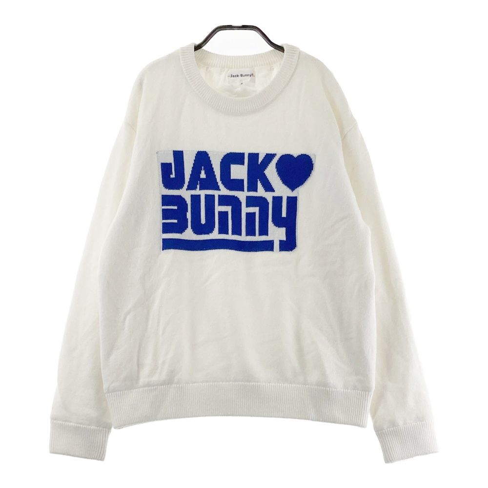 サイズ 2 JACK BUNNY ジャックバニー モデル 裏地付 ニットセーター ホワイト系 240101556798 ゴルフウェア レディース ストスト
