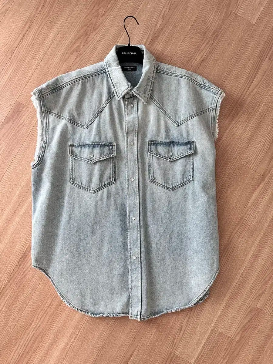M バレンシアガ オーバーサイズ デニム ベスト
