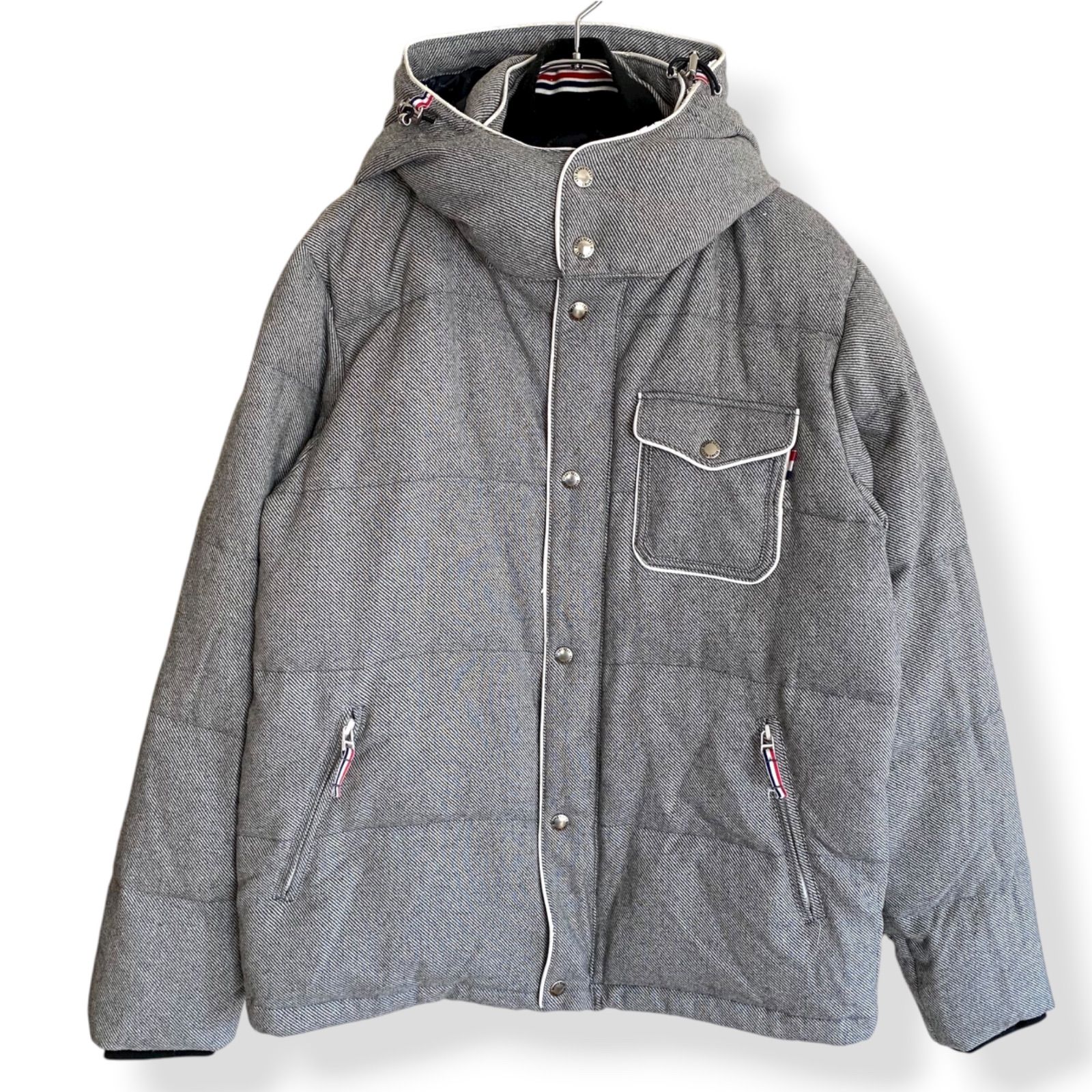 希少 グレー】ダントン × ビームス ダウンジャケット フード ウール M