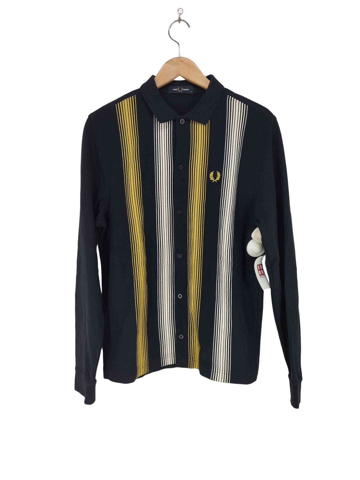 フレッドペリー FRED PERRY Ombre Stripe Long Polo Shirt メンズ M