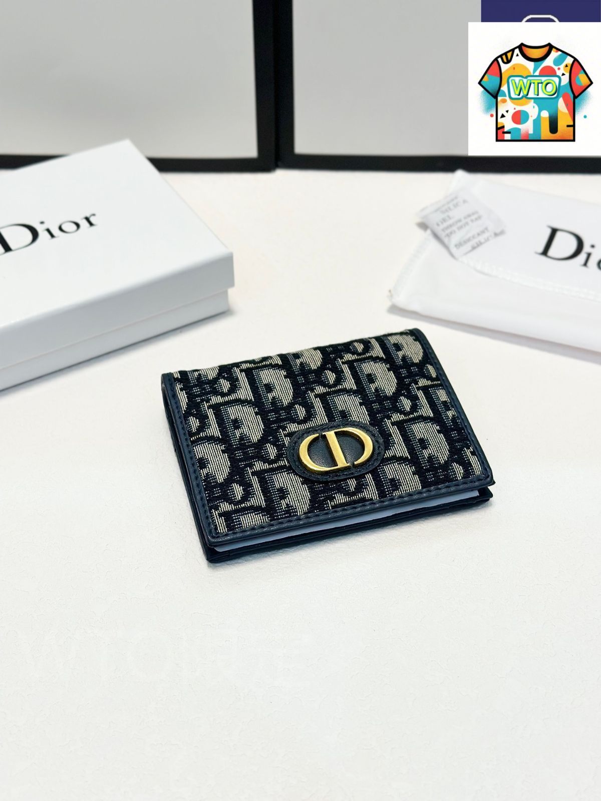 今日 Dior ディオール ウォレット 青布素材 古銅金具 内装充実実用的 WTO輸入2