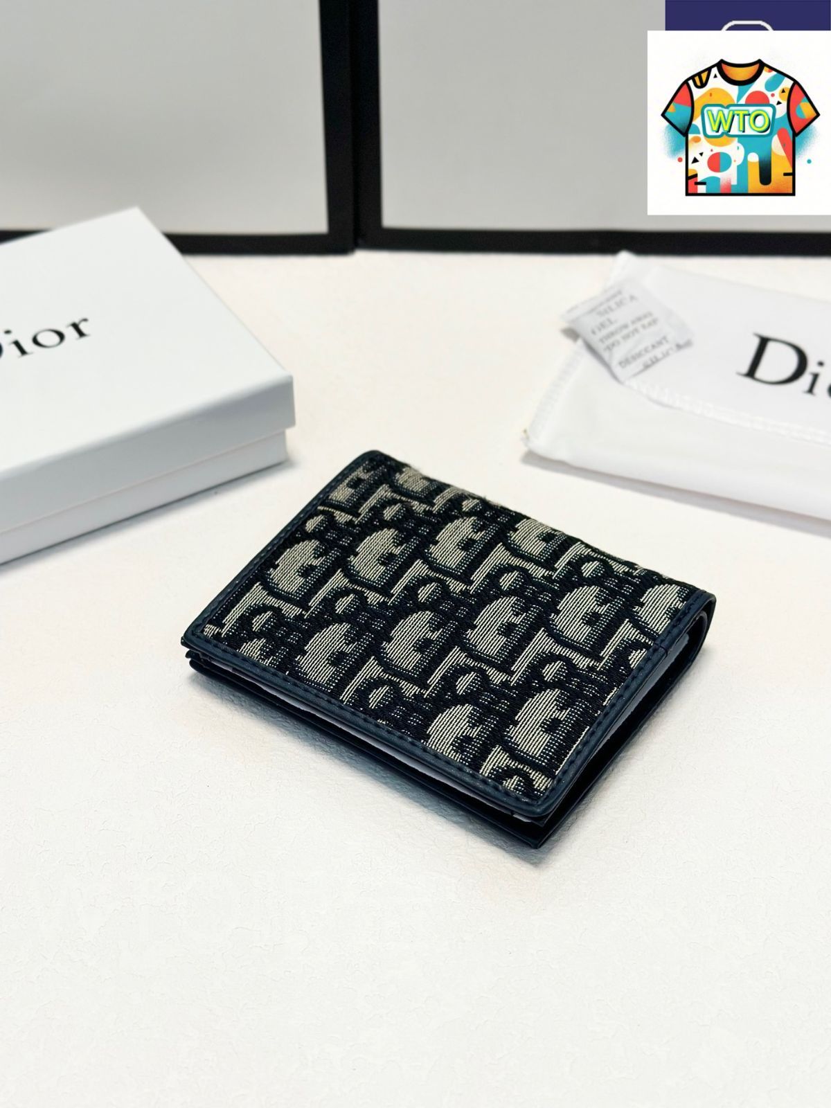  今日 Dior ディオール ウォレット 青布素材 古銅金具 内装充実実用的-WTO輸入2 財布 キッズファッション小物
