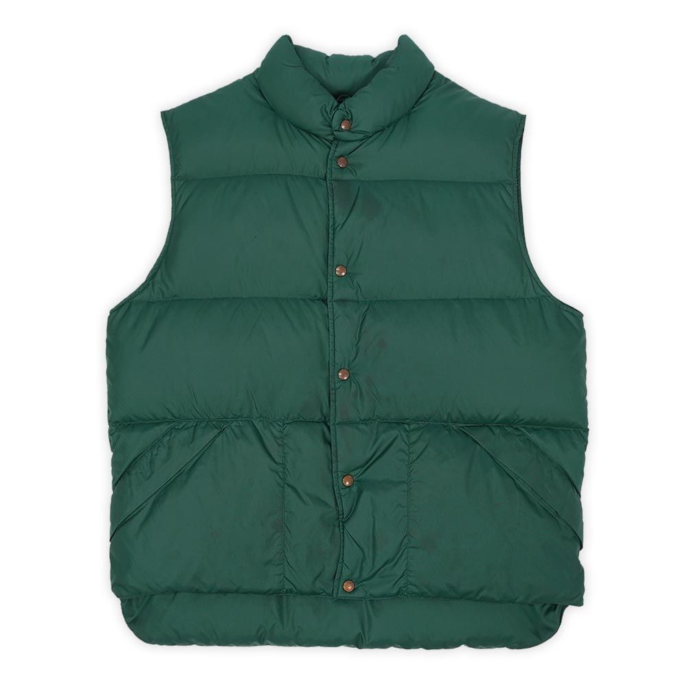 エルエルビーン L.L.Bean 90s 90年代 グースダウンベスト 無地 定番 アウトドア Eddie Bauer USA ヴィンテージ 古着 メンズ ベスト ジレ グリーン 緑 XL相当