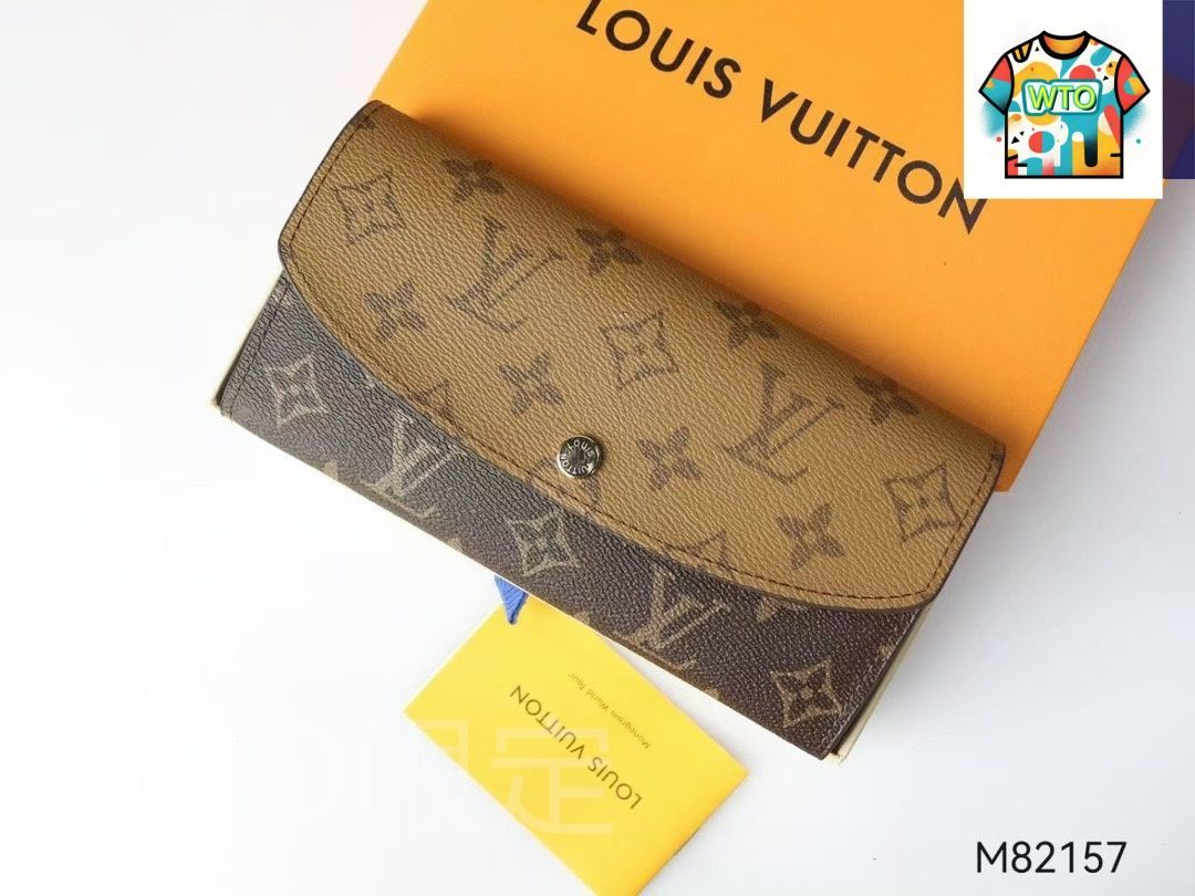 今日 Louis Vuitton ルイ ヴィトン エミリーウォレットシリーズ モノグラム帆布とモノグラムリバース帆布を採用する-WTO輸入2