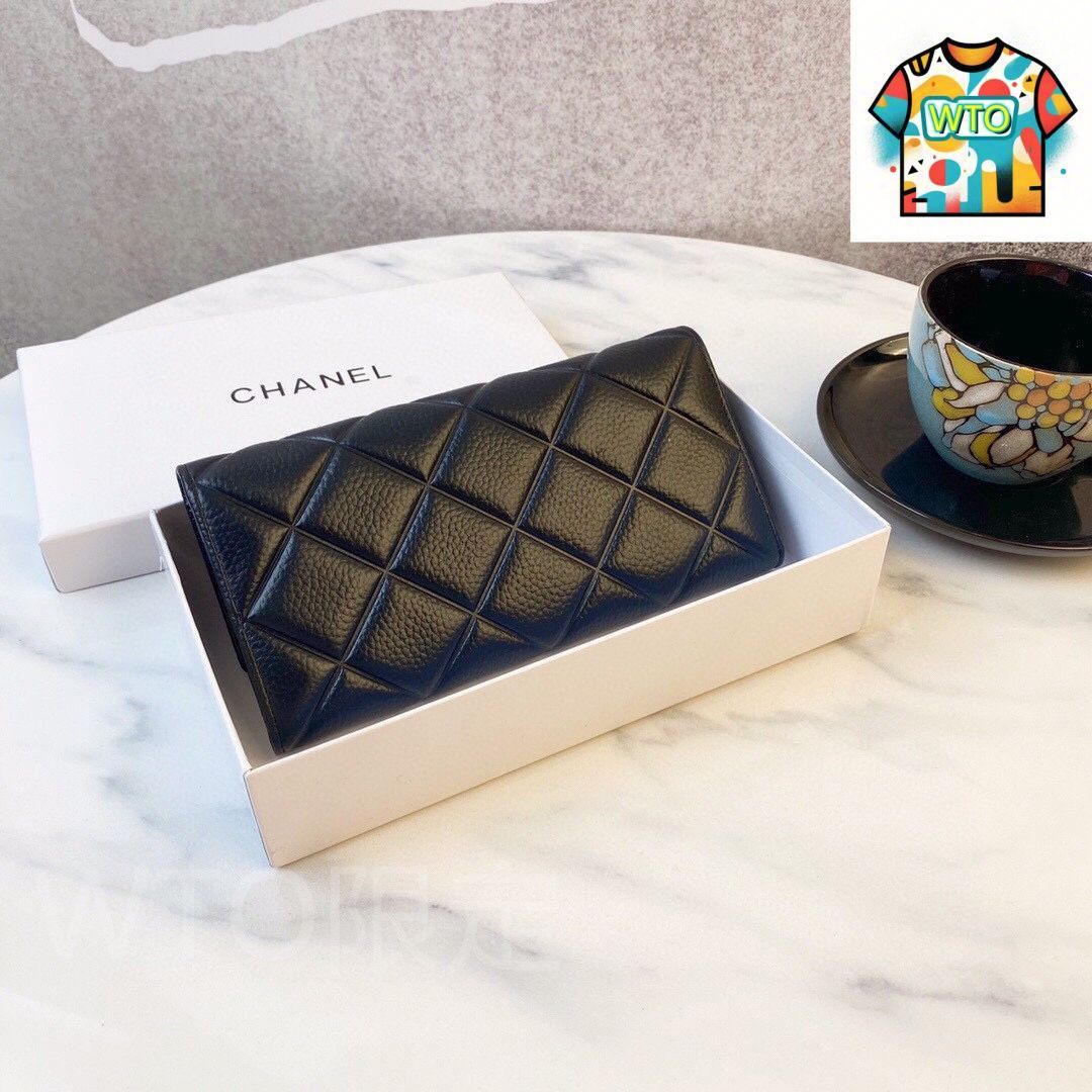 今日 Chanel シャネル 二つ折りウォレットシリーズ 牛皮を採用し精巧な仕上げを備える-WTO輸入2