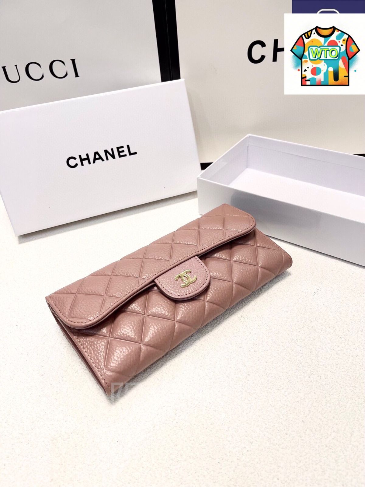 今日 Chanel シャネル クラシック二つ折りシリーズ 牛皮で作り精巧耐久性に優れ触感にも優れる-WTO輸入2