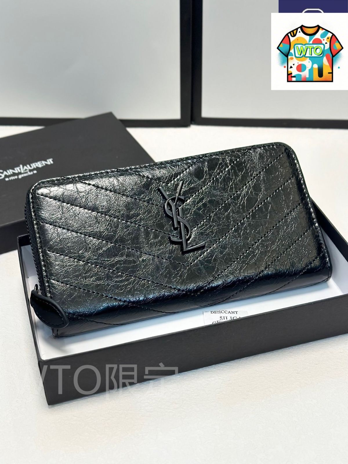 今日 Yves Saint Laurent イヴ サンローラン 最新シングルジッパーシリーズ 輸入オイルレザー小牛皮で質感に優れ-WTO輸入2