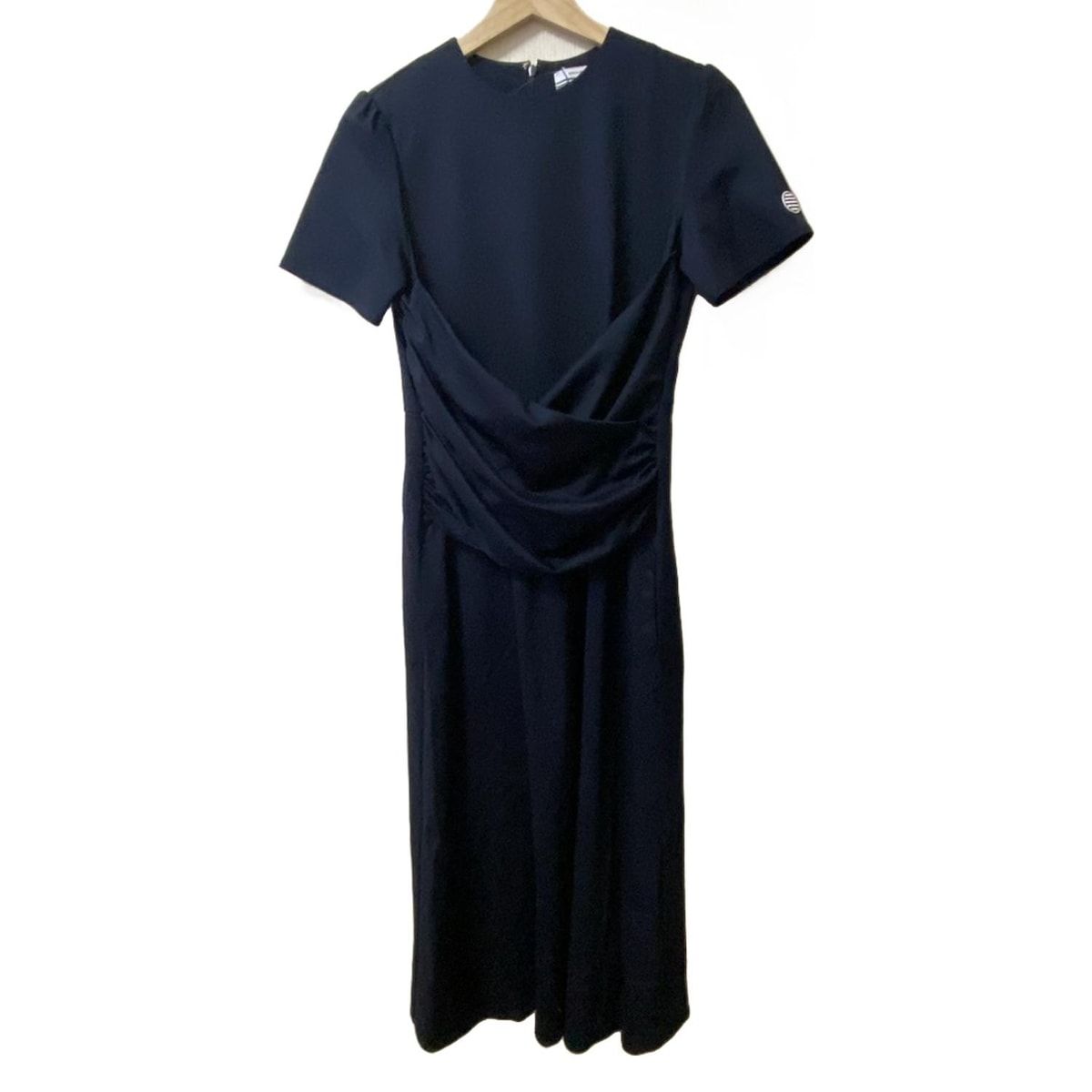BORDERS at BALCONY ボーダーズアットバルコニー ワンピース サイズ38 M レディース - ネイビー クルーネック 半袖 マキシ丈