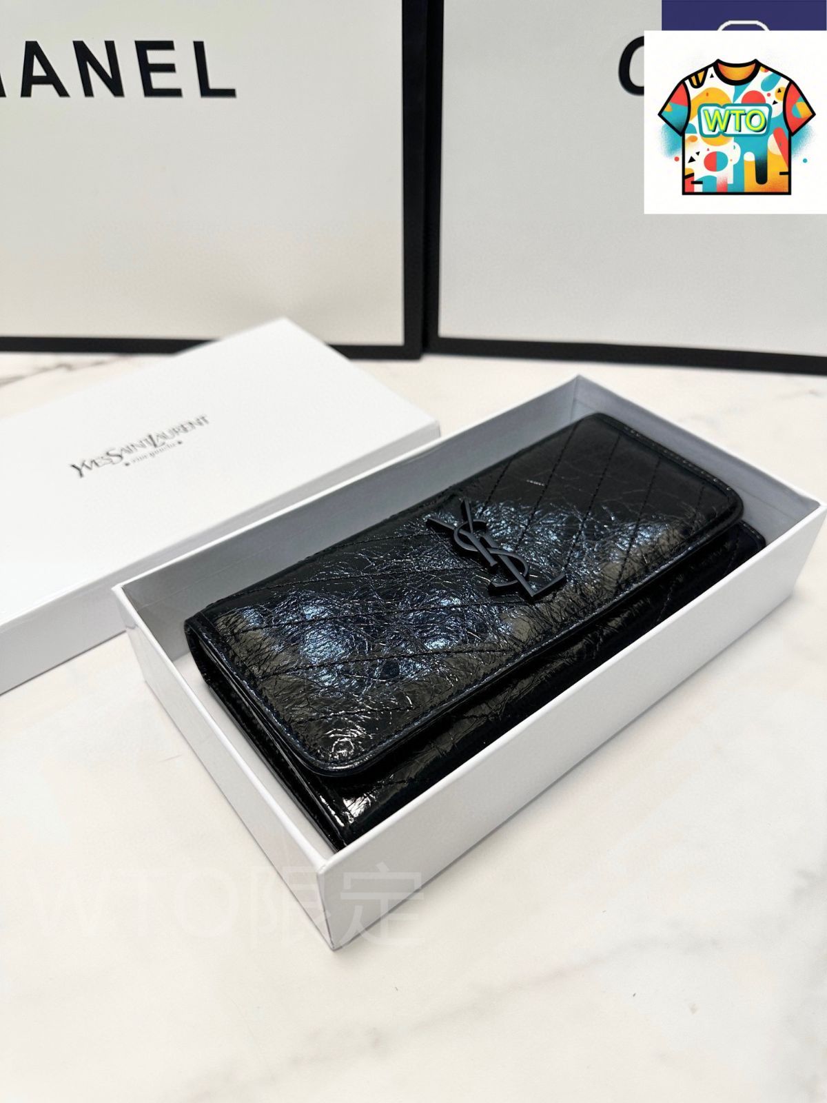 今日 Yves Saint Laurent イヴ サンローラン クラシックウォレットシリーズ 輸入小牛皮を採用し質感に優れる-WTO輸入2